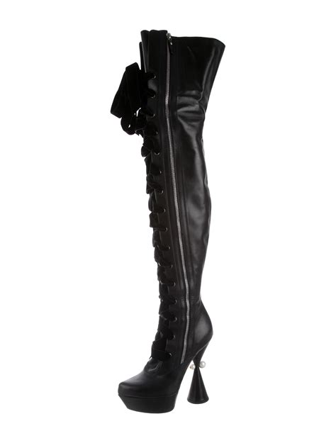 louis vuitton thigh high boots for sale